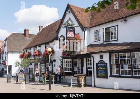 Jahrhundert Das Chequers Pub, High Street, Billericay, Essex, England, Vereinigtes Königreich Stockfoto