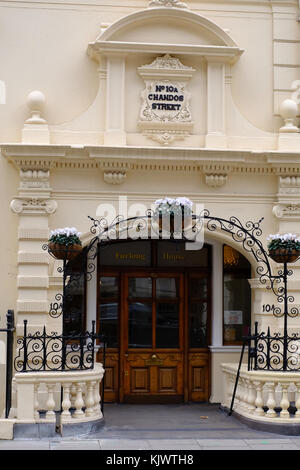 Lettsom Haus, chandos Street, London. Sitz der Medizinischen Gesellschaft von London, eine der ältesten medizinischen Gesellschaften in Großbritannien Stockfoto