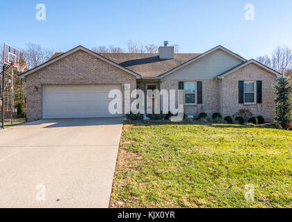 Mittelklasse Amerikanisches Haus in Kentucky, USA Stockfoto