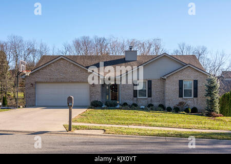 Mittelklasse Amerikanisches Haus in Kentucky, USA Stockfoto