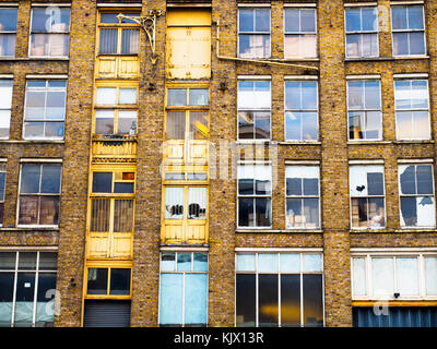 Rückansicht des EMA Textiles Ltd - London, England Stockfoto