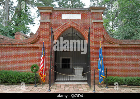 Die George Washington Familie Grab auf dem Mount Vernon Estate, Alexandria, Virginia. Stockfoto