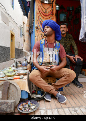 Straßenhändler in Essaouira, Marokko Stockfoto