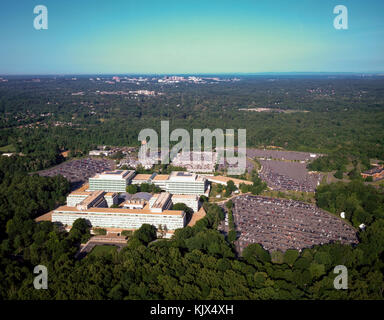 Luftaufnahme der Zentrale Intelligenz Agentur Hauptsitz in Langley, Virginia korrigiert Stockfoto