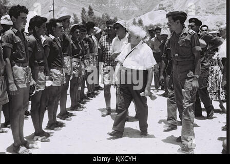 Ben Gurion Bier Ora 1957 Stockfoto