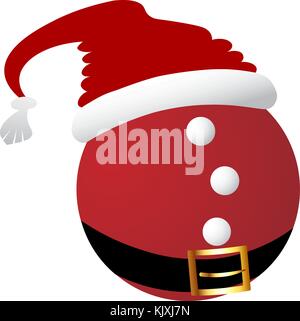 Minimalistische Einrichtung von Santa Santa Claus logo Stock Vektor