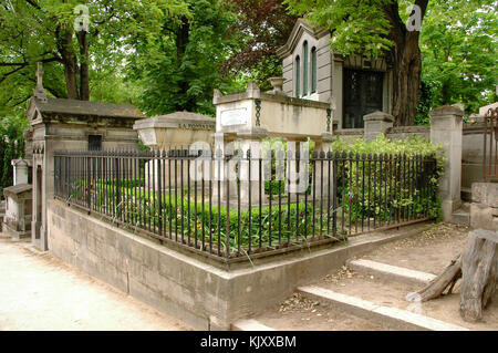 Grab mit Resten von Molière die größte comic Dramatiker aller Zeiten in den Friedhof Père Lachaise, Paris, Frankreich begraben Stockfoto