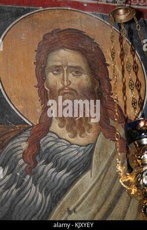 Fresken von Michael der Erzengel Kirche von Lesnovo 090 Stockfoto