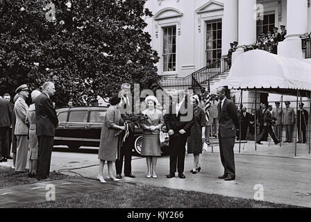 Präsident und Frau Johnson und PM und Frau Eshkol 1964 Stockfoto