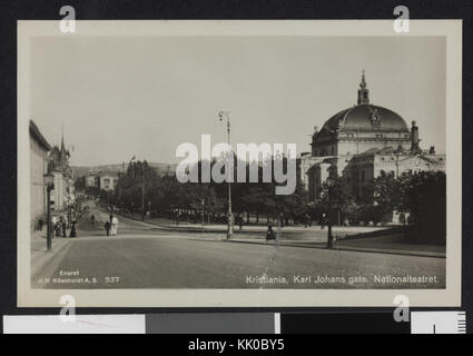 537 Kristiania, Karl Johans Gate. Nationalteatret kein nb DigiFoto-Maker 20151211 00145 bldsa PK 00973 Stockfoto