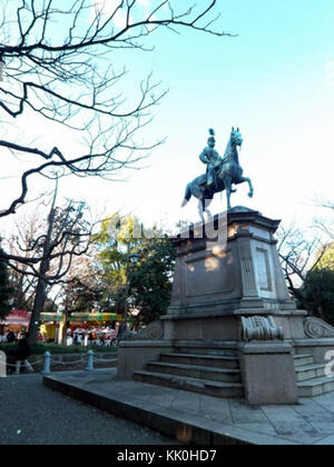 Statue des Prinzen Komatsu no miya Akihito Panoramio Stockfoto