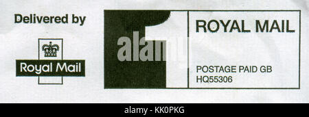 GOMEL, BELARUS, 23. November 2017, Stempel gedruckt in Großbritannien zeigt ein Bild des Porto bezahlt GB, ca. 2017. Stockfoto