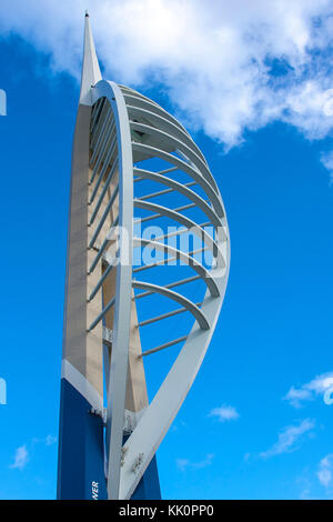 Ansicht der Spinnaker Tower, Portsmouth, Hampshire, England Stockfoto