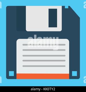 Vektor Diskette Abbildung: flaches Design Stock Vektor