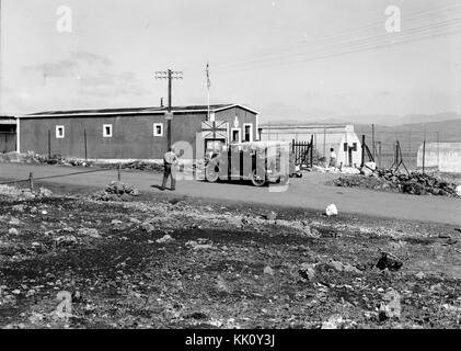 Das Jordan Tal nördlich des Sees von Galiläa. Metulla. British Frontier Post Stockfoto