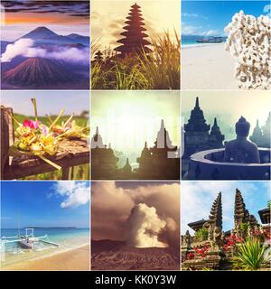 Indonesien Thema collage Stockfoto