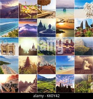 Indonesien Thema collage Stockfoto