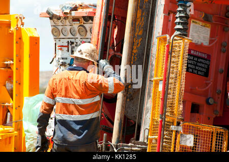 Kernbohrung für Exploration Stockfoto