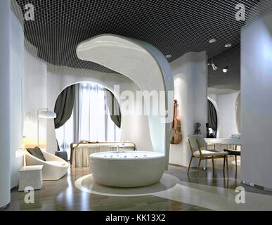 3D-Render der modernen Badezimmer Stockfoto
