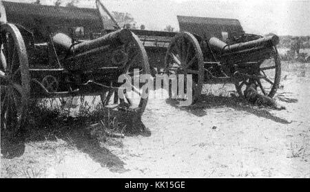 Krupp Gewehren durch die Wellington montiert Rifle Regiment bei Gaza 1917 erfasst Stockfoto