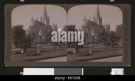 (92) 692 Trondhjem Kathedrale, deren Traditionen zurück Reach acht Jahrhunderte großartigste Kirche in Norwegen stereofotografi kein nb DigiFoto-Maker 20160621 00068 bldsa Stereo 0225 Stockfoto