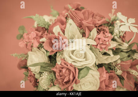 Rosen Hand in vielen Farben bemalt. Stockfoto