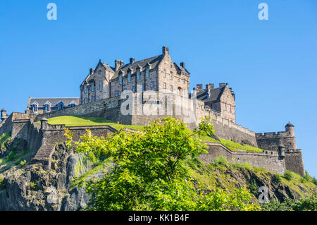 Edinburgh Castle das Schloss Edinburgh, Schottland schottisches Schloss Altstadt von Edinburgh Edinburgh Midlothian Schottland Großbritannien GB EU Europa Stockfoto