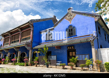 Die blauen Mansion House in Penang Malaysia Stockfoto