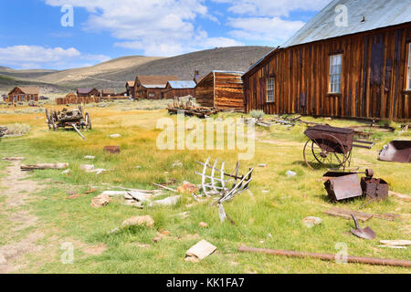 Blick vom Geisterstadt Bodie, Kalifornien USA. Alte verlassene mine Stockfoto