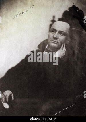 Felix Tournachon Nadar - Porträt von Charles Baudelaire - 1855 Stockfoto