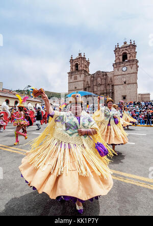 Fiesta de la Virgen de la Candelaria, Hauptplatz, Puno, Peru Stockfoto