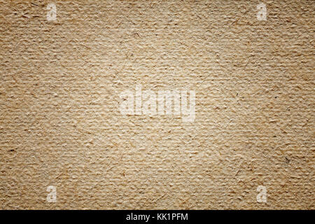 Natürliche handgeschöpftem Papier mit sichtbaren Pflanzen Partikel, Textur oder Hintergrund. Stockfoto