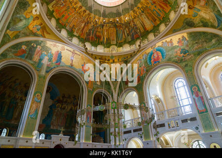 Moskau, Russland - Juli 24. 2017. Innere in der Kirche zu Ehren der Auferstehung Christi, des neuen Märtyrer und Bekenner der russischen Kirche auf Blut Stockfoto