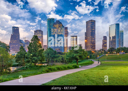 Houston, Texas, USA Downtown Skyline der Stadt. Stockfoto