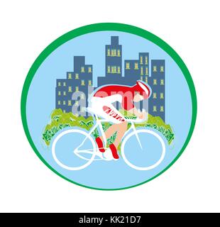 Ich liebe Radfahren banner Stock Vektor