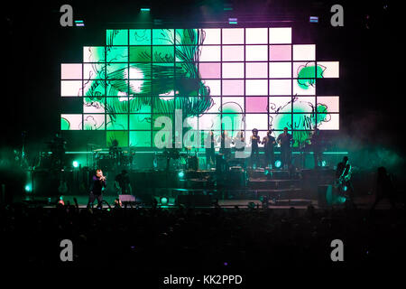 Brighton, Großbritannien. 27th. November 2017. Gorillaz bei einem Konzert am Montag, 27. November 2017, im Brighton Center, Brighton. Kredit: Julie Edwards/Alamy Live Nachrichten Stockfoto