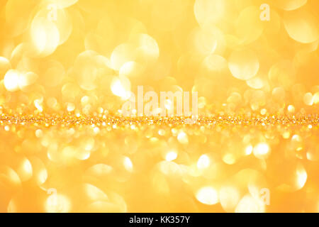 Abstrakte glänzen Glitter gold Holiday bokeh Hintergrund Stockfoto