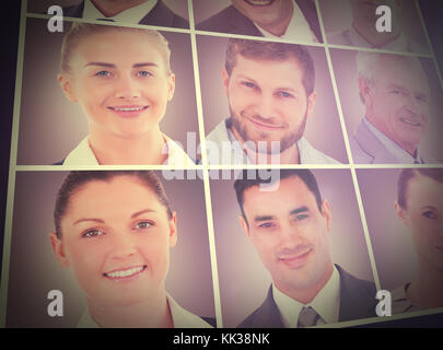 Menschen collage Portrait 3x3 Stockfoto