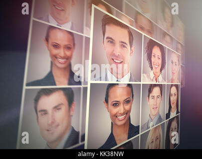 Menschen collage Portrait 3x3 Stockfoto