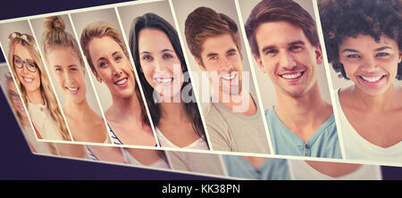 Menschen collage Portrait 7 breit Stockfoto