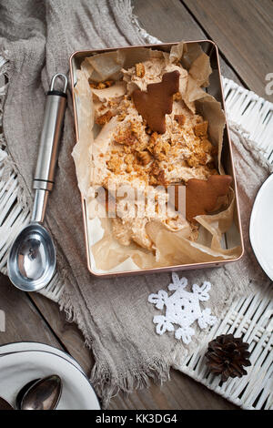 Lebkuchen Eis für Weihnachten Stockfoto