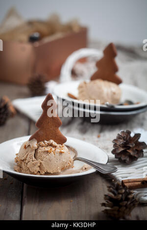 Lebkuchen Eis für Weihnachten Stockfoto