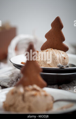 Lebkuchen Eis für Weihnachten Stockfoto