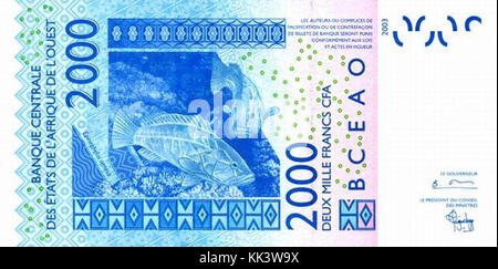 2000 Frank cfa UEMOA b Stockfoto
