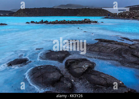 REYKJAVIK - der berühmten Blauen Lagune thermal Pools Stockfoto