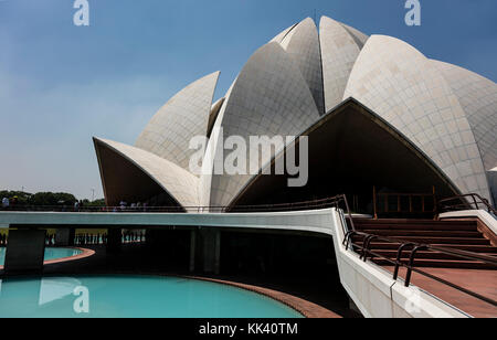 Der wunderschöne LOTUS-TEMPEL wurde von Anhängern des BAHA'i-GLAUBENS - NEU-DELHI, INDIEN, erbaut Stockfoto