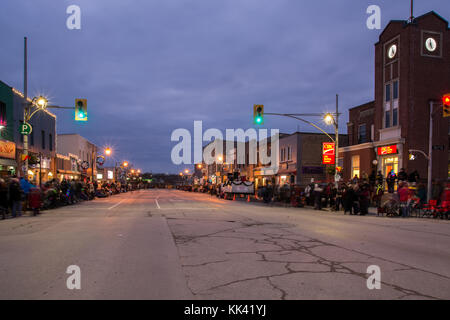 Leere Straße Innenstadt Fenelon Fällen Stockfoto