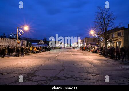 Leere Straße Innenstadt Fenelon Fällen Stockfoto