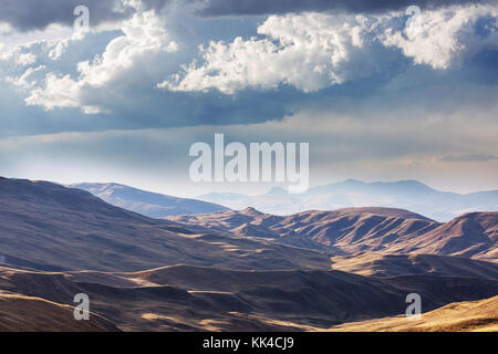 Pampas Landschaften in der Cordillera de los Andes, Peru, Südamerika Stockfoto