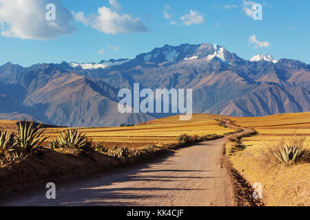 Pampas Landschaften in der Cordillera de los Andes, Peru, Südamerika Stockfoto